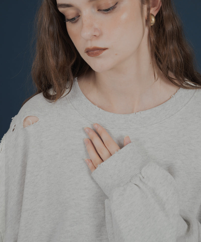 オーバーサイズダメージスウェット