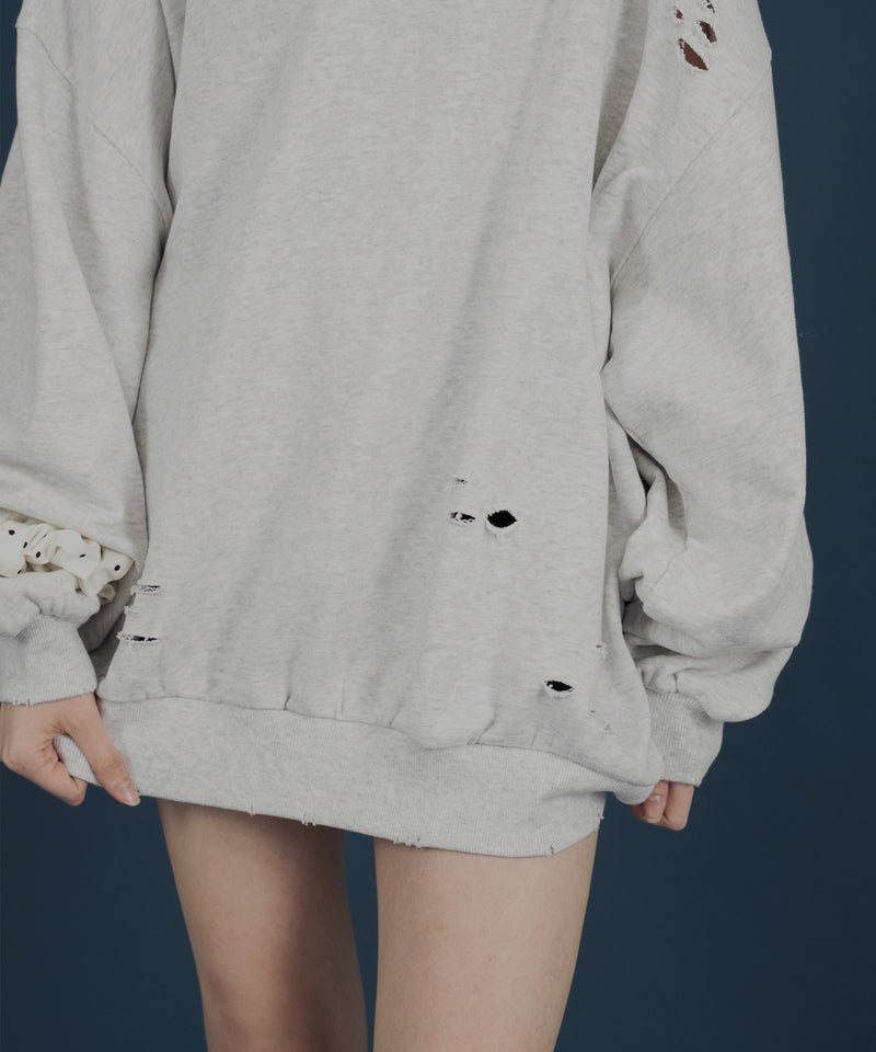 オーバーサイズダメージスウェット