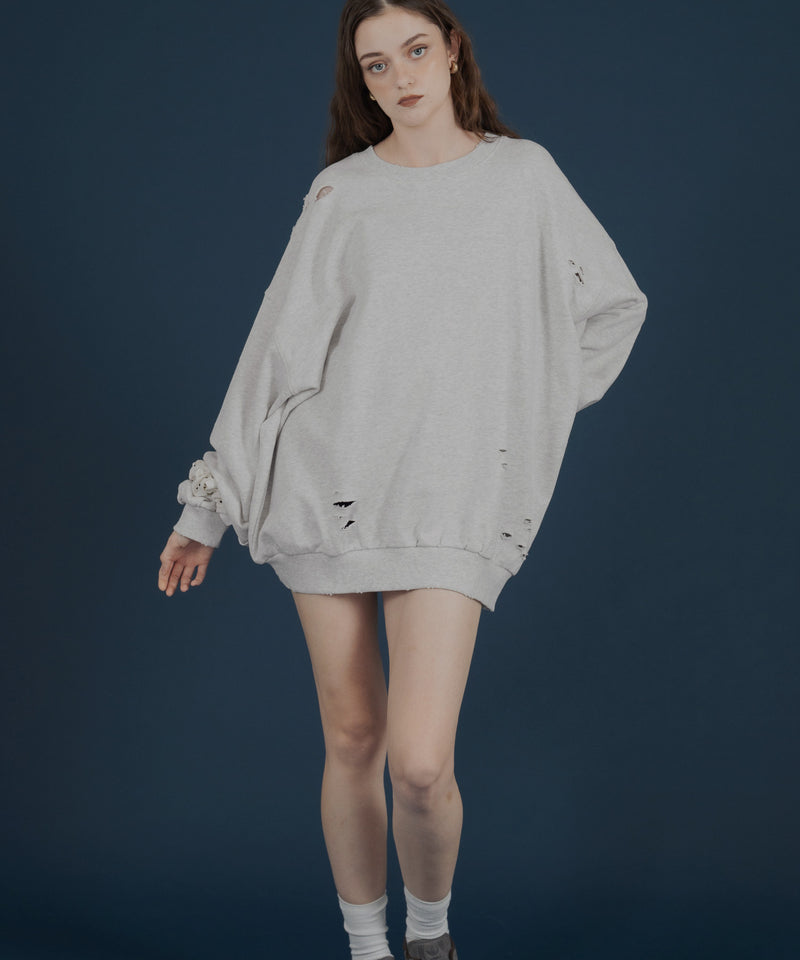 オーバーサイズダメージスウェット