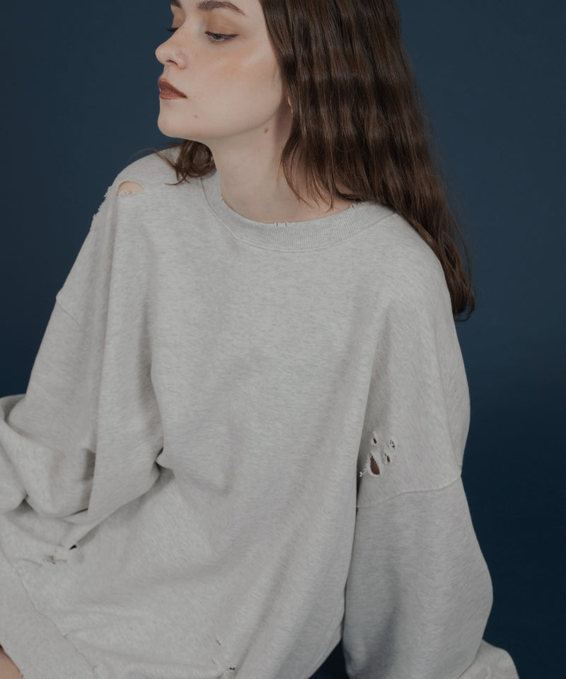 オーバーサイズダメージスウェット