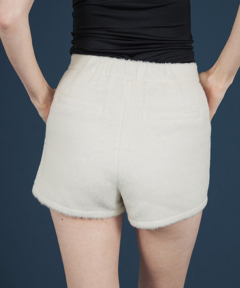 【11月上旬お届け商品】シャギーハイウエストショートパンツ