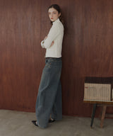 バイカラーダブルジップリブポロニットカーディガン