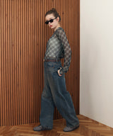 チェックシアーTシャツ