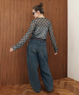 チェックシアーTシャツ