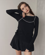 バイカラーロンTキャミセット