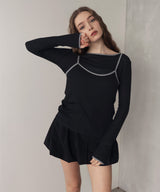 バイカラーロンTキャミセット