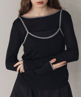 バイカラーロンTキャミセット