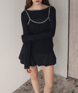 バイカラーロンTキャミセット