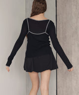 バイカラーロンTキャミセット