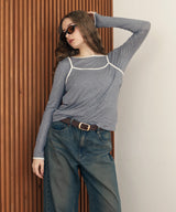 バイカラーロンTキャミセット