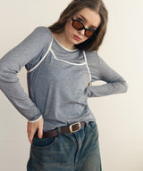 バイカラーロンTキャミセット