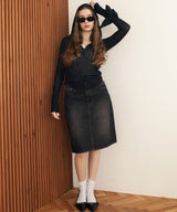 フード付きシアーロングスリーブTシャツ