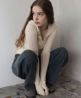 フード付きシアーロングスリーブTシャツ