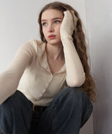 フード付きシアーロングスリーブTシャツ