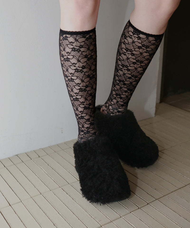 【12月上旬お届け商品】ボアボリュームソールサボサンダル