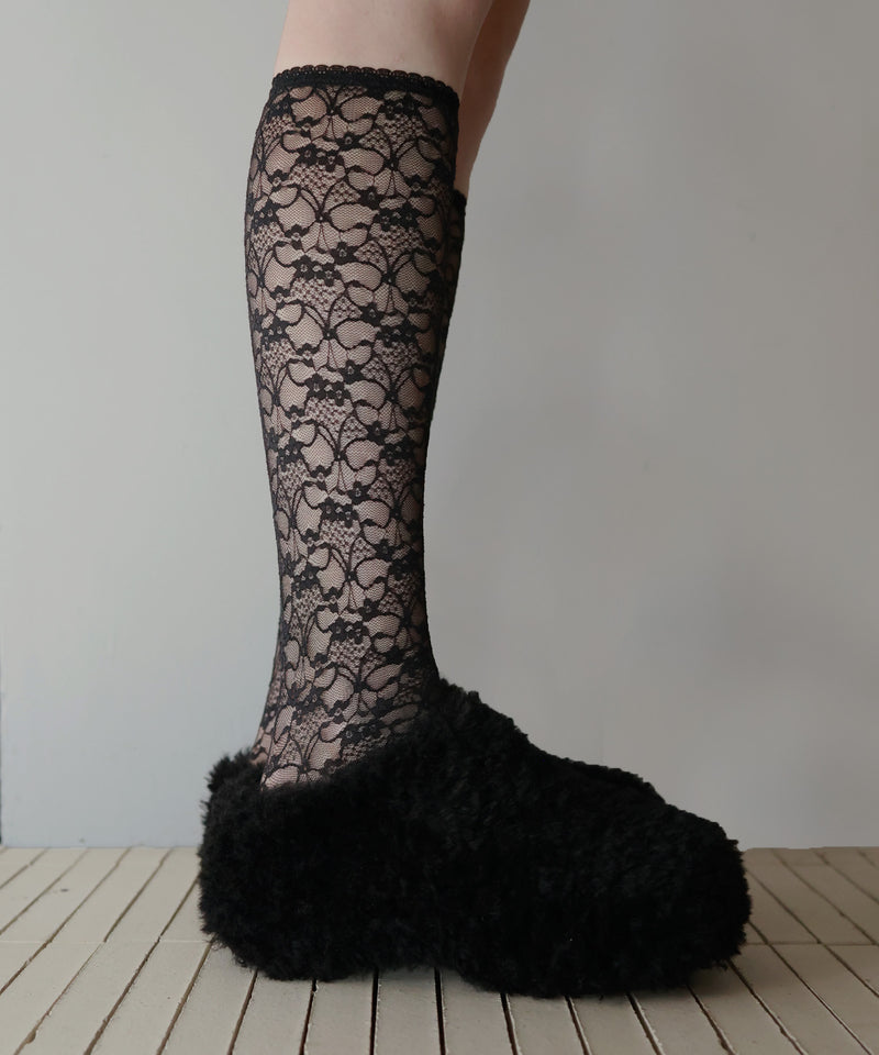 【12月上旬お届け商品】ボアボリュームソールサボサンダル