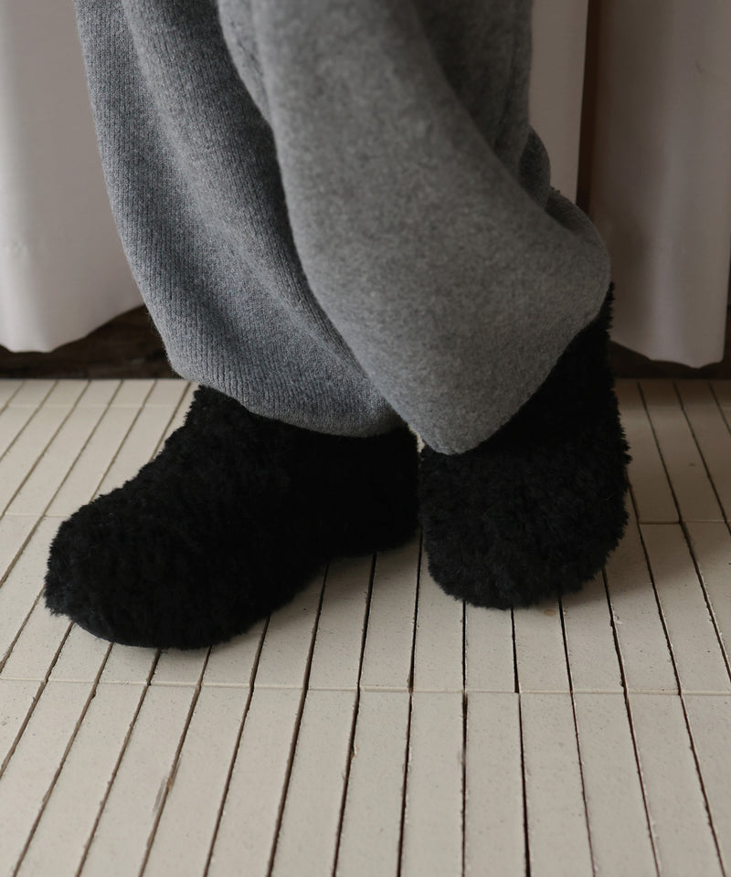 【12月上旬お届け商品】ボアボリュームソールサボサンダル