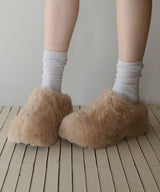 【12月上旬お届け商品】ボアボリュームソールサボサンダル