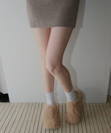 【12月上旬お届け商品】ボアボリュームソールサボサンダル