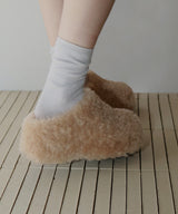 【12月上旬お届け商品】ボアボリュームソールサボサンダル