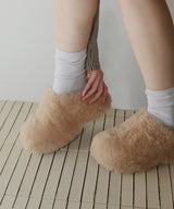 【12月上旬お届け商品】ボアボリュームソールサボサンダル