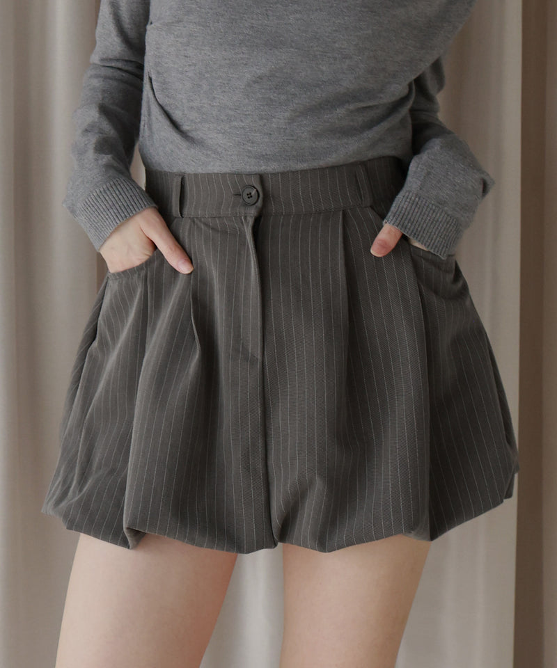 【12月上旬お届け商品】ストライプバルーンスカート