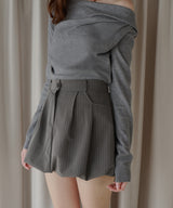 【12月上旬お届け商品】ストライプバルーンスカート