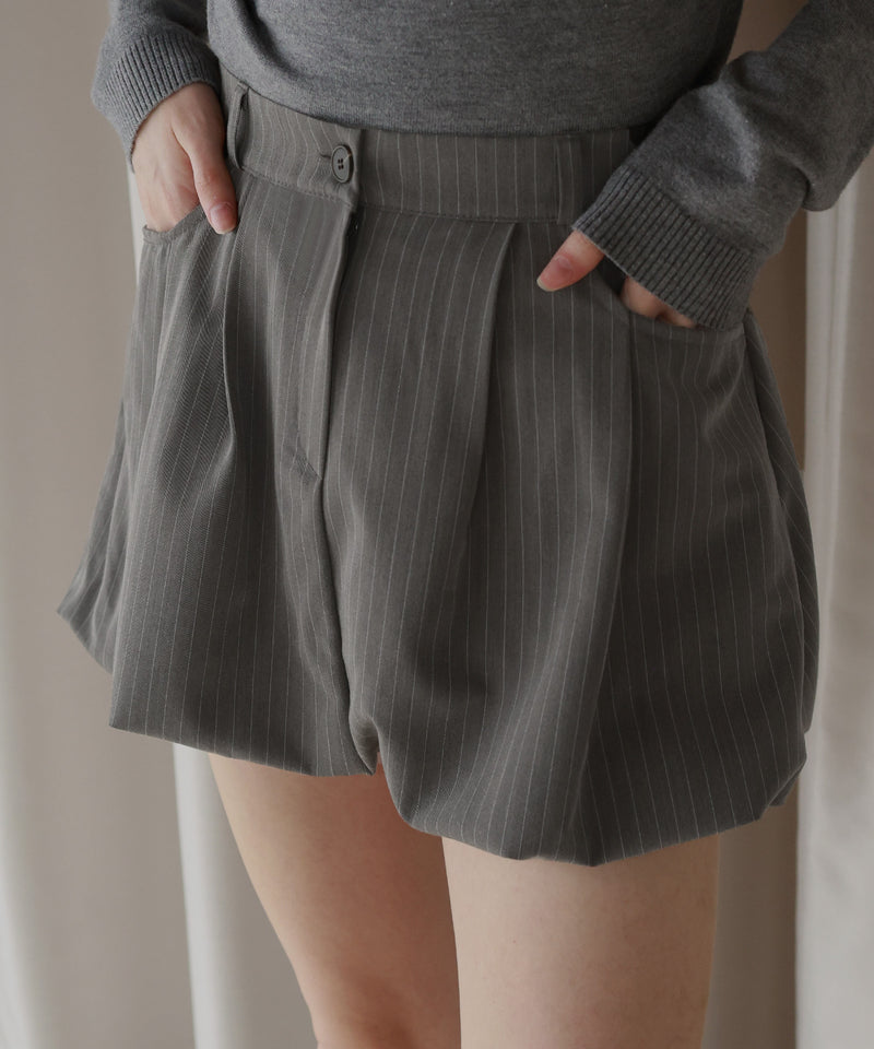 【12月上旬お届け商品】ストライプバルーンスカート