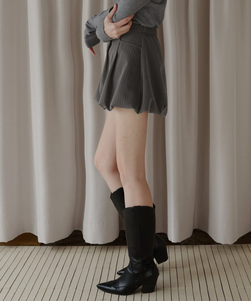 【12月上旬お届け商品】ストライプバルーンスカート