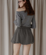 【12月上旬お届け商品】ストライプバルーンスカート