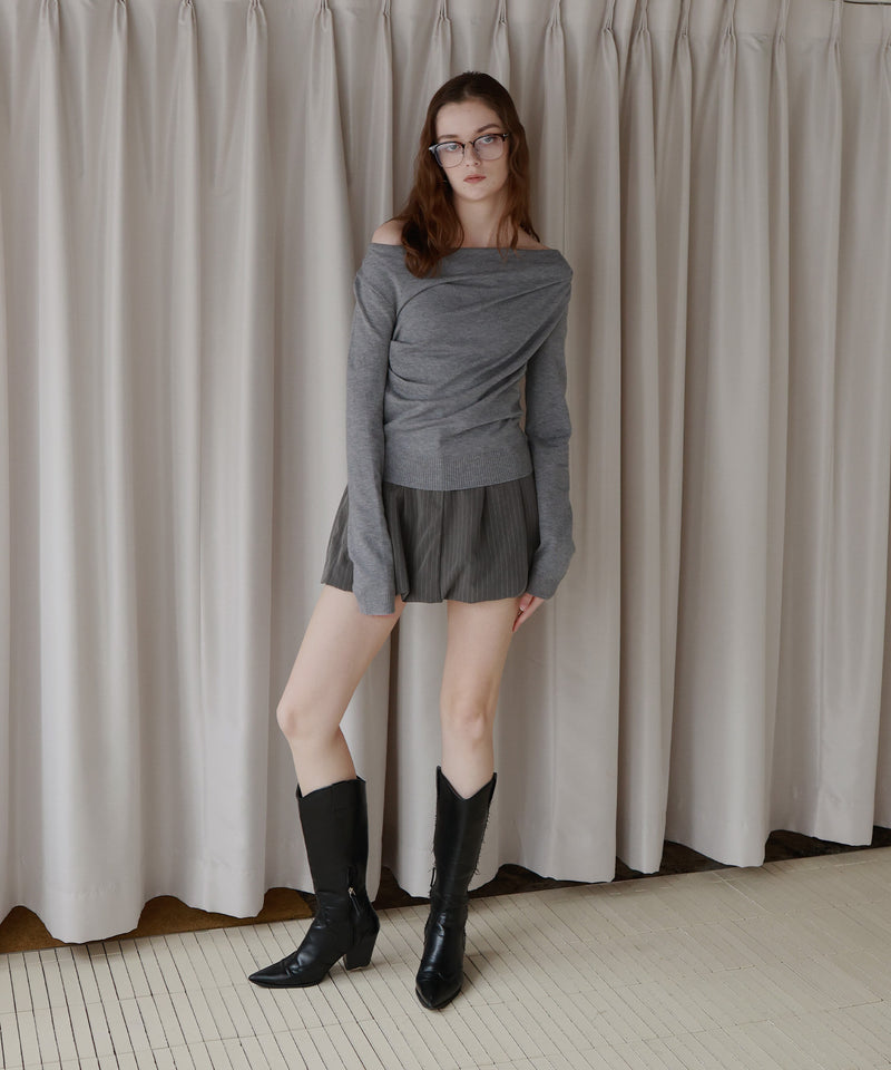 【12月上旬お届け商品】ストライプバルーンスカート