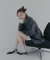 ストライプスクエアシュシュ