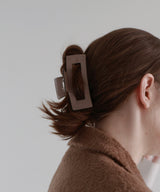 バイカラースクエアヘアクリップ