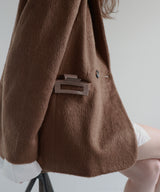 バイカラースクエアヘアクリップ