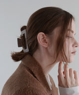 バイカラースクエアヘアクリップ