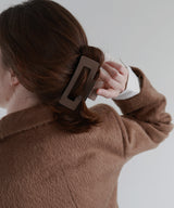 バイカラースクエアヘアクリップ