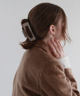 バイカラースクエアヘアクリップ