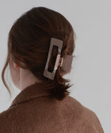 バイカラースクエアヘアクリップ