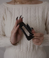 バイカラースクエアヘアクリップ