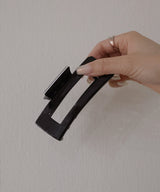 バイカラースクエアヘアクリップ