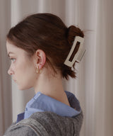 バイカラースクエアヘアクリップ