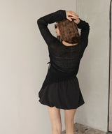 シアーサイドシャーリングアシメニット