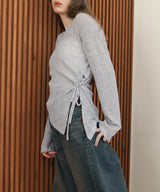 シアーサイドシャーリングアシメニット