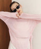 シアーサイドシャーリングアシメニット