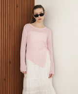 シアーサイドシャーリングアシメニット