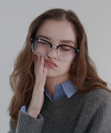 サーモントメガネ/ハーフフレームメガネ