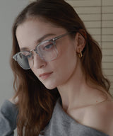 サーモントメガネ/ハーフフレームメガネ