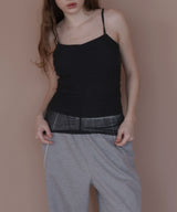 カップ付きギャザーデザインキャミソール