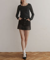 カップ付きシアーTシャツ