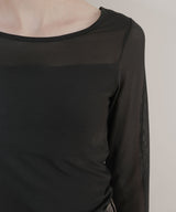 カップ付きシアーTシャツ